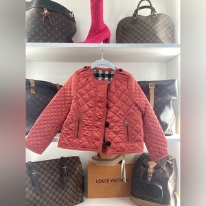NWT Burberry Sz 5 Quilted Coat Jacket Designer